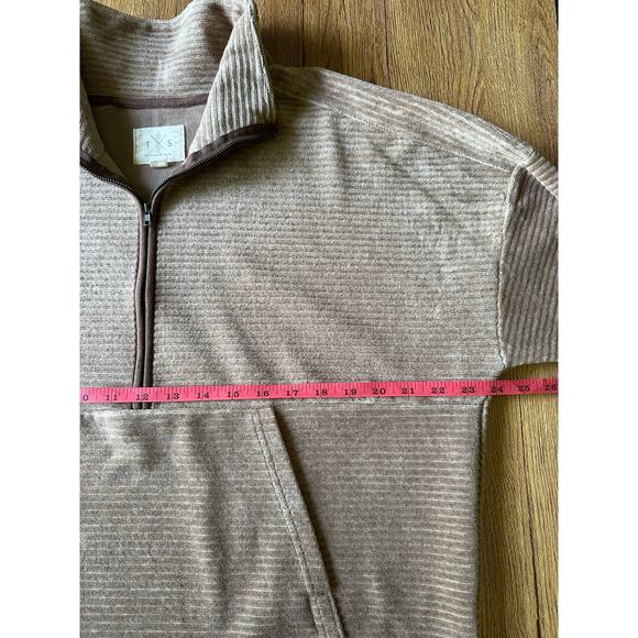 Thread & Supply Tan Cozy Quarter Zip Sweatshirt Size Large - Picture 5 of 8